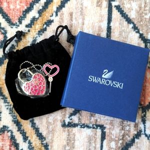 Swarovski Pink Heart Lock and Key